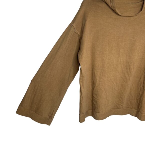 We the Free Womens Cotton Flare Sleeve‎ Shirt Brown Size Small Boho Oversized - Picture 4 of 10